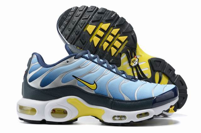 Nike Air Max Plus Tn Men's Running Shoes Blue Navy Yellow-68 - Click Image to Close